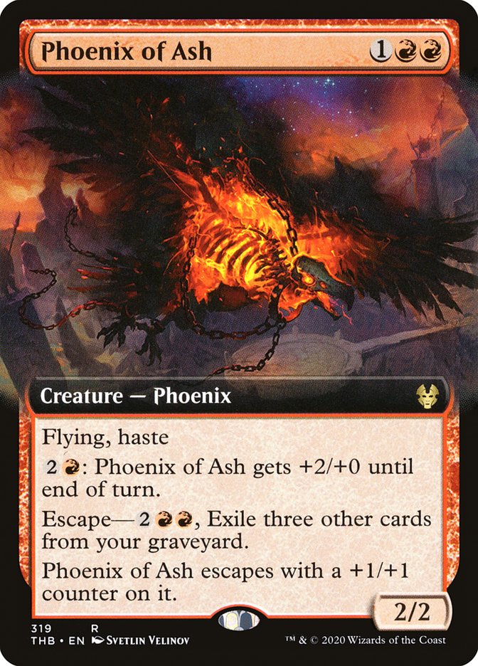 Phoenix of Ash (Extended Art) [Theros Beyond Death] (THB 319)