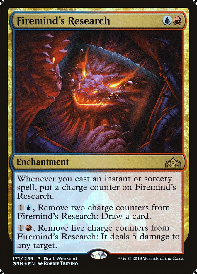 Firemind's Research (Draft Weekend) [Guilds of Ravnica Promos] (PGRN 171)