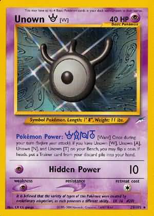 Unown [W] (29/105) [Neo Destiny]