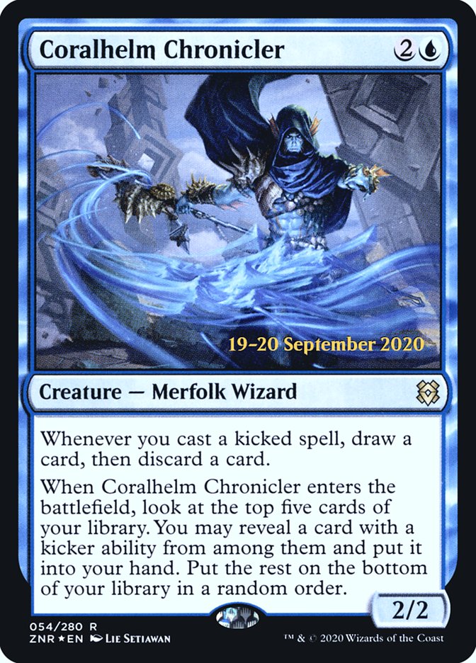 Coralhelm Chronicler  [Zendikar Rising Prerelease Promos] (PZNR 54S)