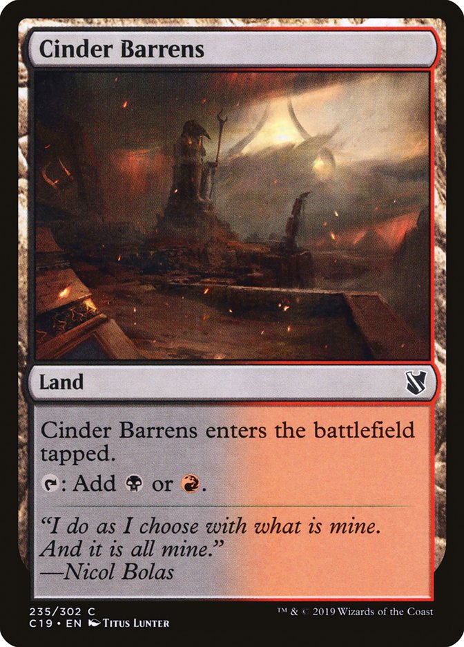 Cinder Barrens [Commander 2019] (C19 235)