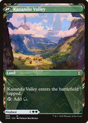Kazandu Mammoth // Kazandu Valley (Showcase) [Zendikar Rising] (ZNR 305)
