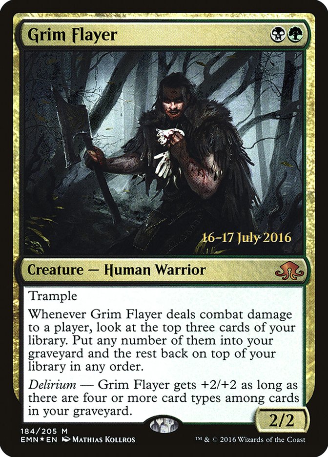 Grim Flayer  (Prerelease) [Eldritch Moon Prerelease Promos] (PEMN 184S)
