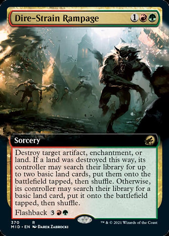 Dire-Strain Rampage (Extended) [Innistrad: Midnight Hunt] (MID 370)