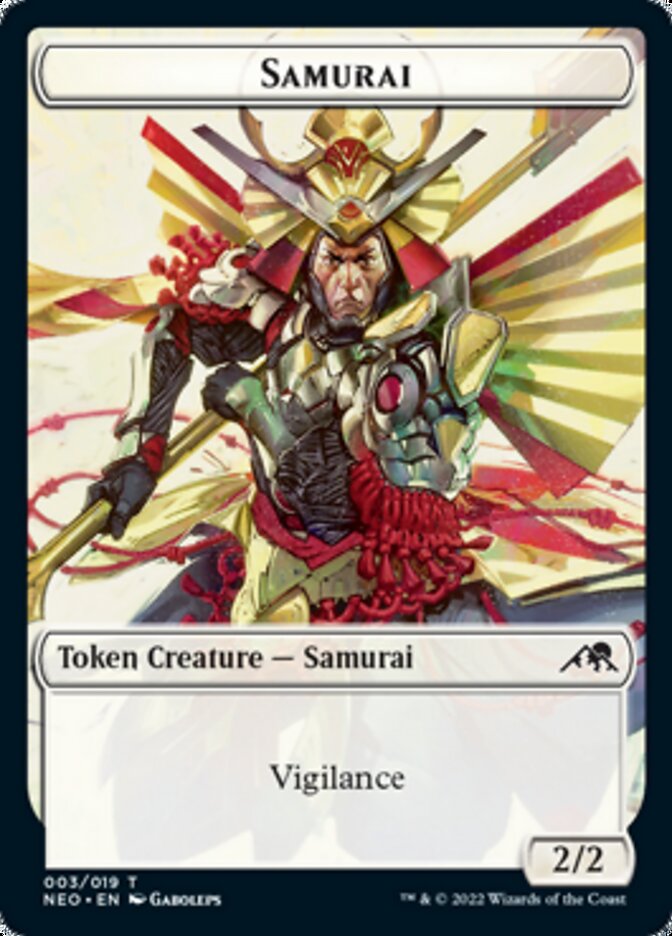 Samurai // Goblin Shaman Double-sided Token [Kamigawa: Neon Dynasty Tokens] (TNEO 3)