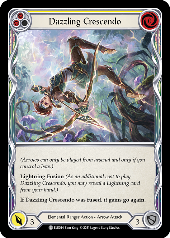 Dazzling Crescendo (Yellow) [ELE054] 1st Edition Rainbow Foil