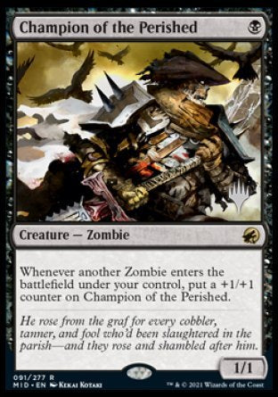 Champion of the Perished (Promo Pack) [Innistrad: Midnight Hunt Promo Pack] (PMID 91)