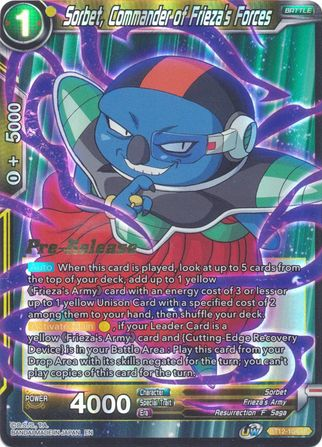 Sorbet, Commander of Frieza's Forces [BT12-104]