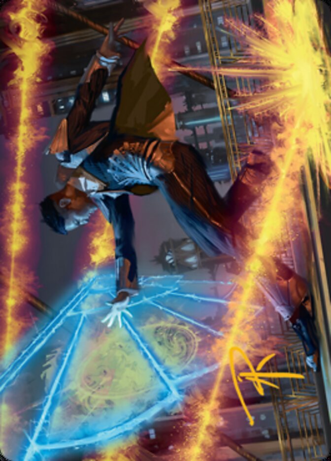 Wingshield Agent Art Card (Gold-Stamped Signature) [Streets of New Capenna Art Series] (ASNC 14)