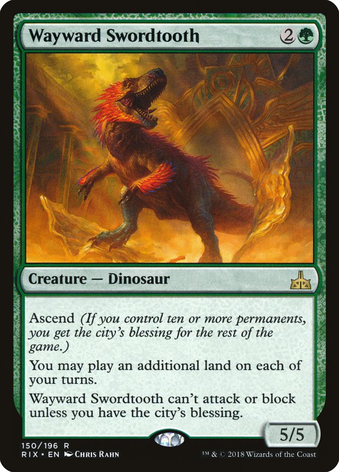 Wayward Swordtooth [Rivals of Ixalan] (RIX 150)
