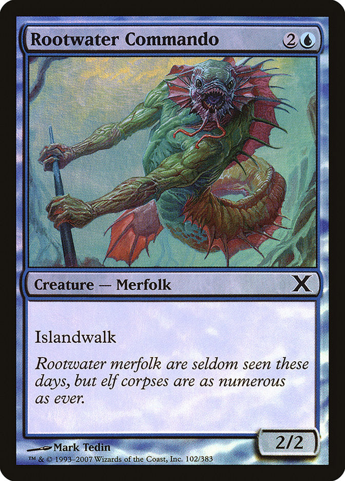 Rootwater Commando (Premium Foil) [Tenth Edition] (10E 102)
