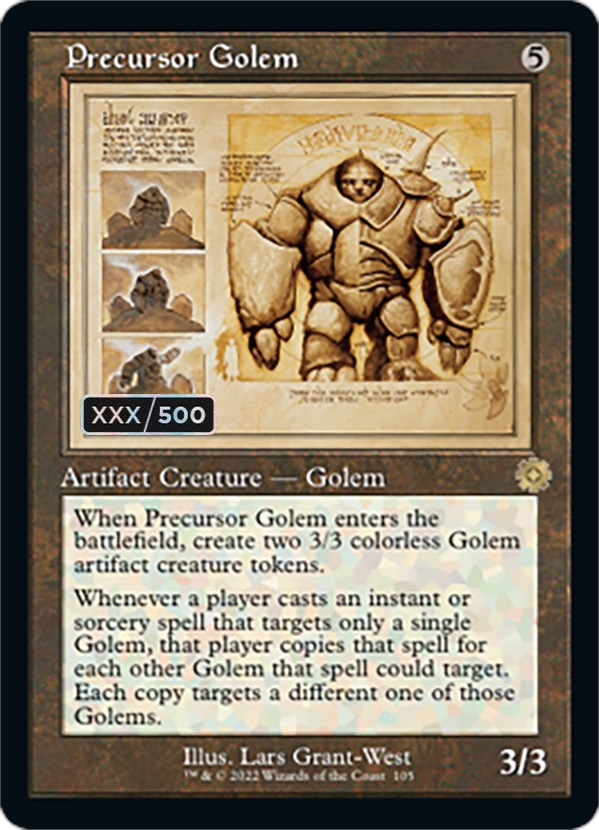 Precursor Golem (Schematic) (Serial Numbered) [The Brothers' War Retro Artifacts]