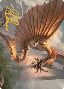 Ancient Gold Dragon Art Card (Gold-Stamped Signature) [Commander Legends: Battle for Baldur's Gate Art Series]