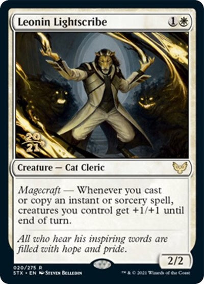 Leonin Lightscribe [Strixhaven: School of Mages Prerelease Promos] (PSTX 20)