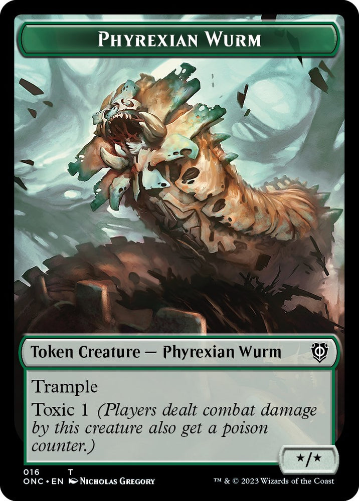 Phyrexian Wurm // Phyrexian Insect Double-Sided Token [Phyrexia: All Will Be One Commander]