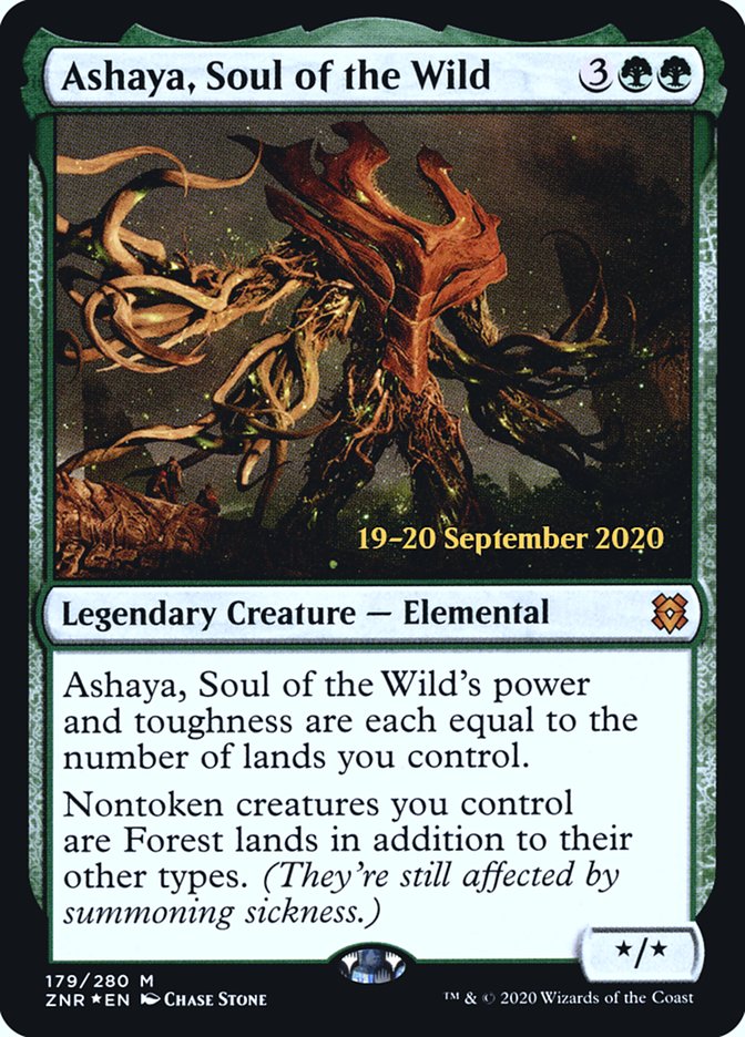 Ashaya, Soul of the Wild  [Zendikar Rising Prerelease Promos] (PZNR 179S)