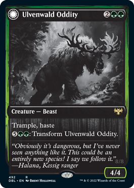 Ulvenwald Oddity // Ulvenwald Behemoth [Innistrad: Double Feature] (DBL 492)