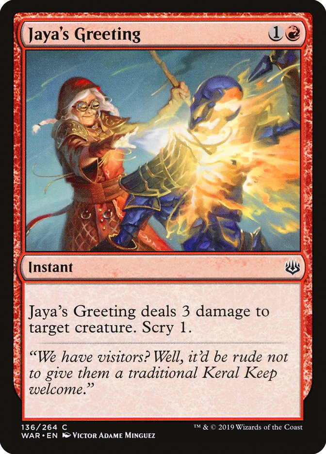 Jaya's Greeting [War of the Spark] (WAR 136)