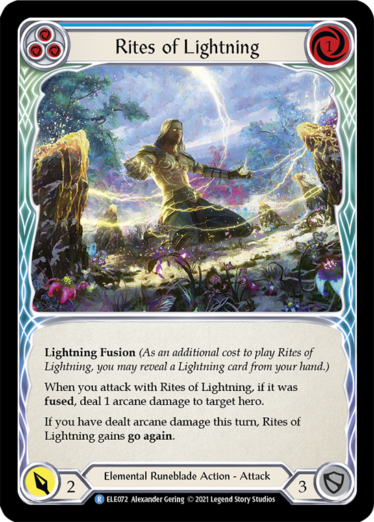 Rites of Lightning (Blue) [ELE072] 1st Edition Normal