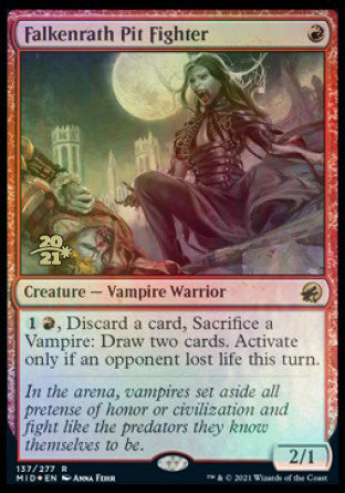 Falkenrath Pit Fighter [Innistrad: Midnight Hunt Prerelease Promos] (PMID 137)