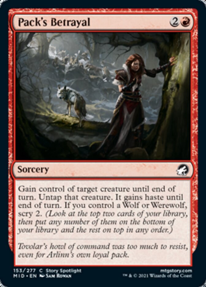 Pack's Betrayal [Innistrad: Midnight Hunt] (MID 153)