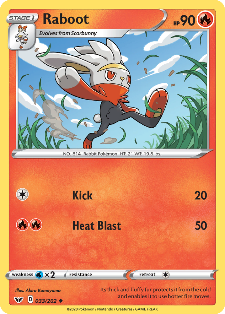 Raboot (33/202) [Sword & Shield: Base Set]