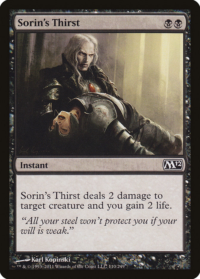 Sorin's Thirst [Magic 2012] (M12 110)
