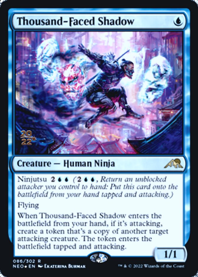 Thousand-Faced Shadow [Kamigawa: Neon Dynasty Prerelease Promos] (PNEO 86)