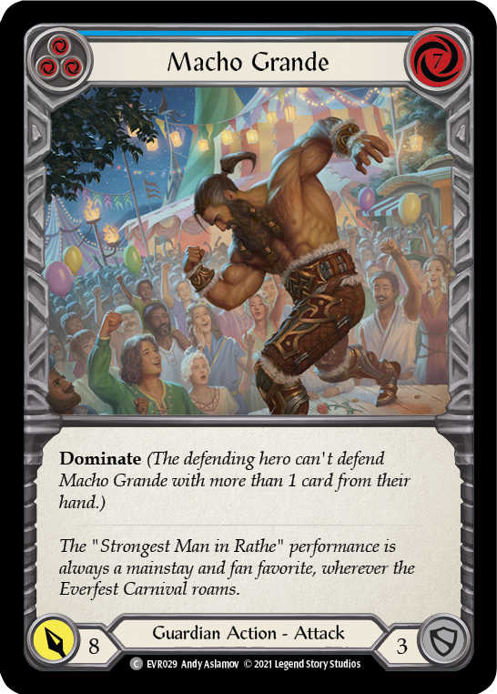 Macho Grande (Blue) [EVR029] 1st Edition Rainbow Foil