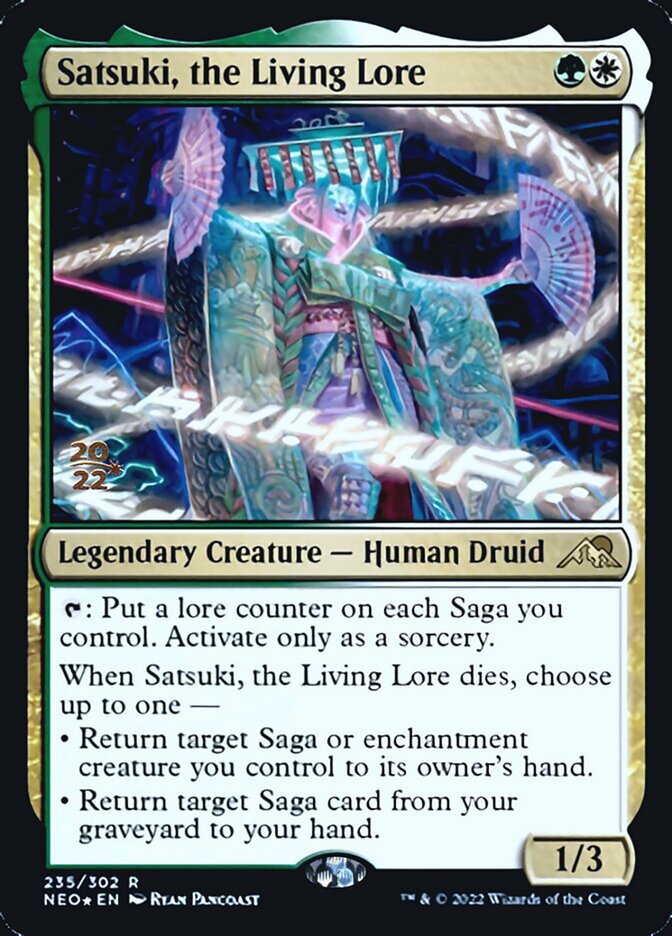 Satsuki, the Living Lore [Kamigawa: Neon Dynasty Prerelease Promos] (PNEO 235)