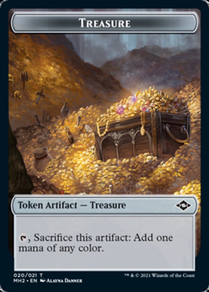 Bird Token // Treasure Token (#20) [Modern Horizons 2 Tokens] (TMH2 1)