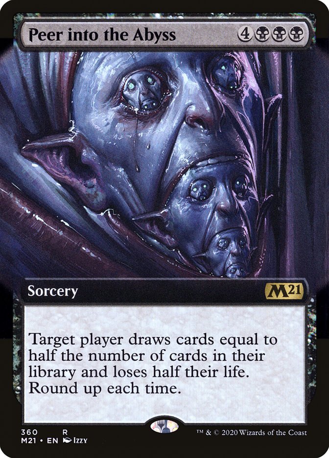Peer Into the Abyss (Extended Art) [Core Set 2021] (M21 360)