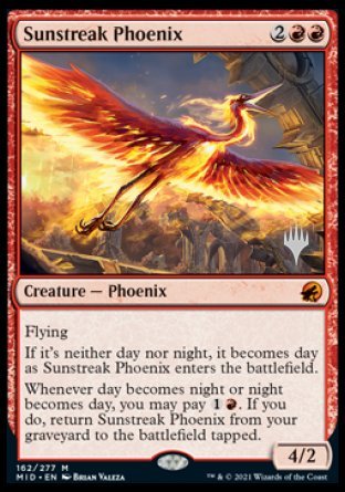 Sunstreak Phoenix (Promo Pack) [Innistrad: Midnight Hunt Promo Pack] (PMID 162)