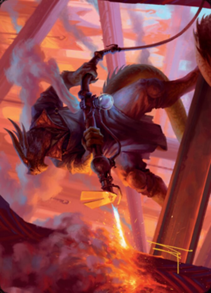 Plasma Jockey Art Card (Gold-Stamped Signature) [Streets of New Capenna Art Series] (ASNC 19)