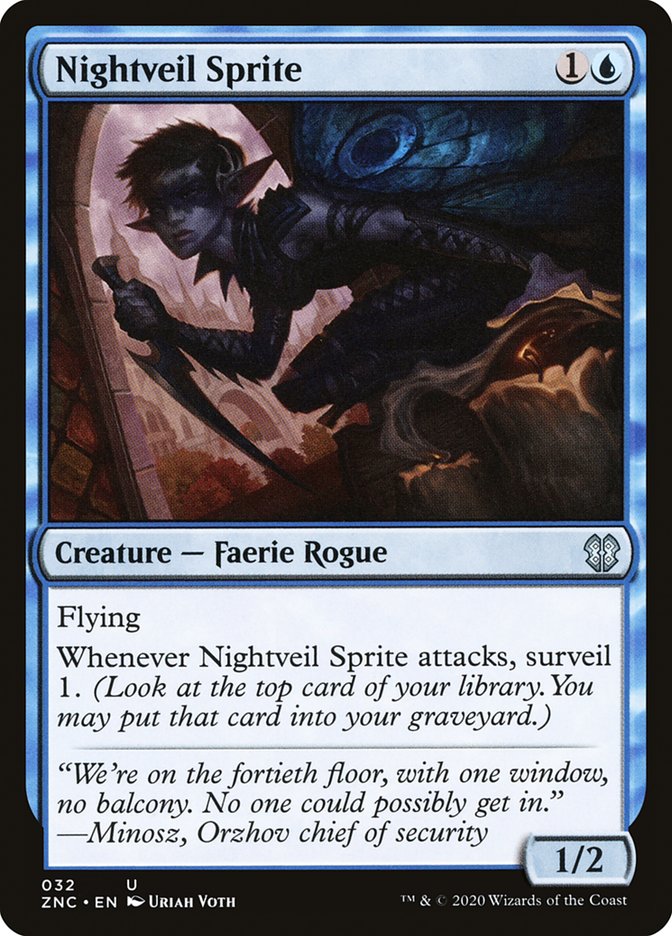 Nightveil Sprite [Zendikar Rising Commander] (ZNC 32)