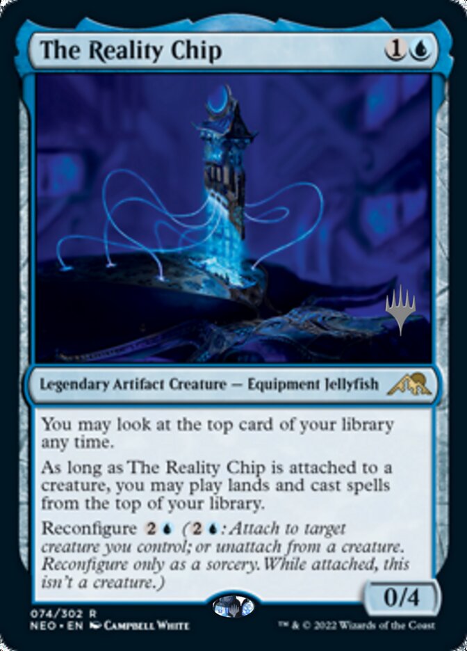 The Reality Chip (Promo Pack) [Kamigawa: Neon Dynasty Promos] (PNEO 74)