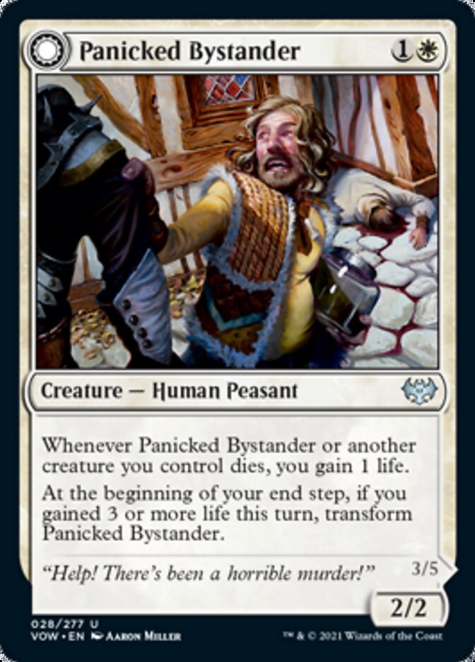 Panicked Bystander // Cackling Culprit [Innistrad: Crimson Vow] (VOW 28)