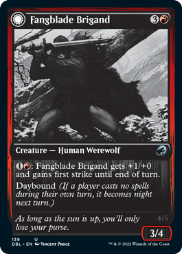 Fangblade Brigand // Fangblade Eviscerator [Innistrad: Double Feature] (DBL 139)