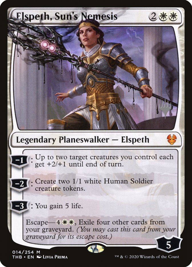 Elspeth, Sun's Nemesis (Promo Pack) [Theros Beyond Death Promos] (PTHB 14P)