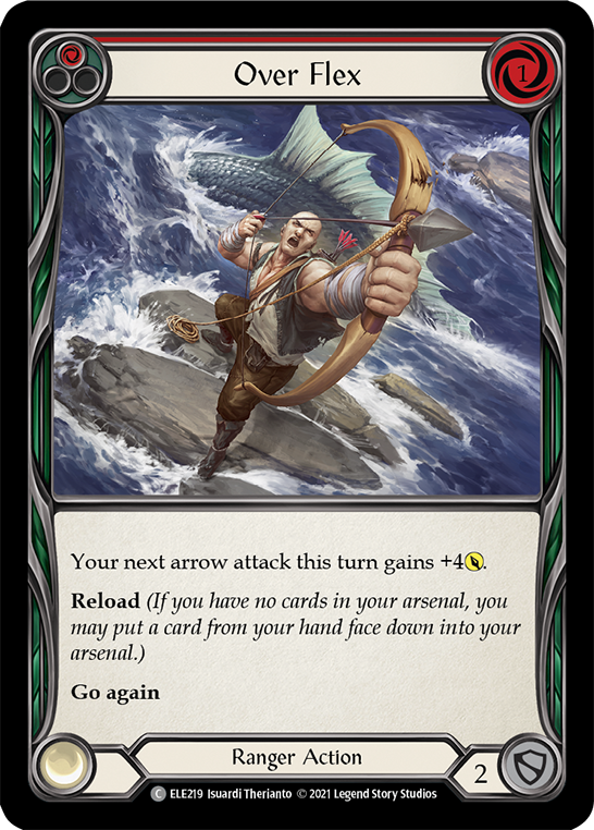 Over Flex (Red) [ELE219] 1st Edition Rainbow Foil