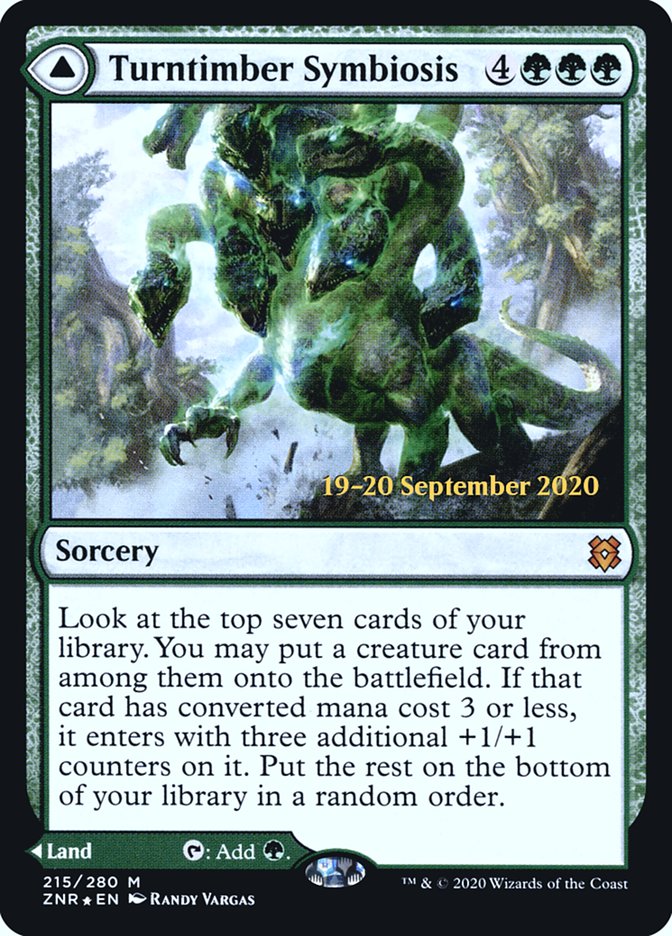 Turntimber Symbiosis // Turntimber, Serpentine Wood  [Zendikar Rising Prerelease Promos] (PZNR 215S)