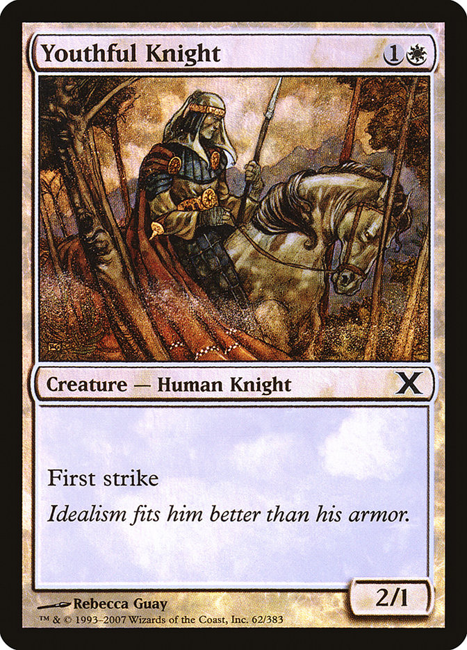 Youthful Knight (Premium Foil) [Tenth Edition] (10E 62)