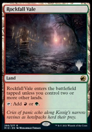 Rockfall Vale (Promo Pack) [Innistrad: Midnight Hunt Promo Pack] (PMID 266)