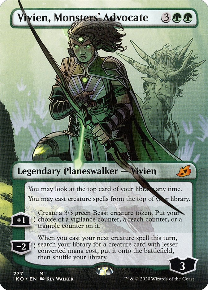 Vivien, Monsters' Advocate (Borderless) [Ikoria: Lair of Behemoths] (IKO 277)