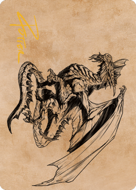 Ancient Silver Dragon Art Card (Gold-Stamped Signature) [Commander Legends: Battle for Baldur's Gate Art Series]