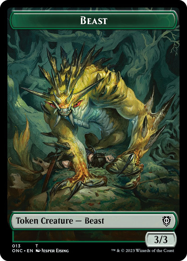 Poison Counter // Beast Double-Sided Token [Phyrexia: All Will Be One Commander]