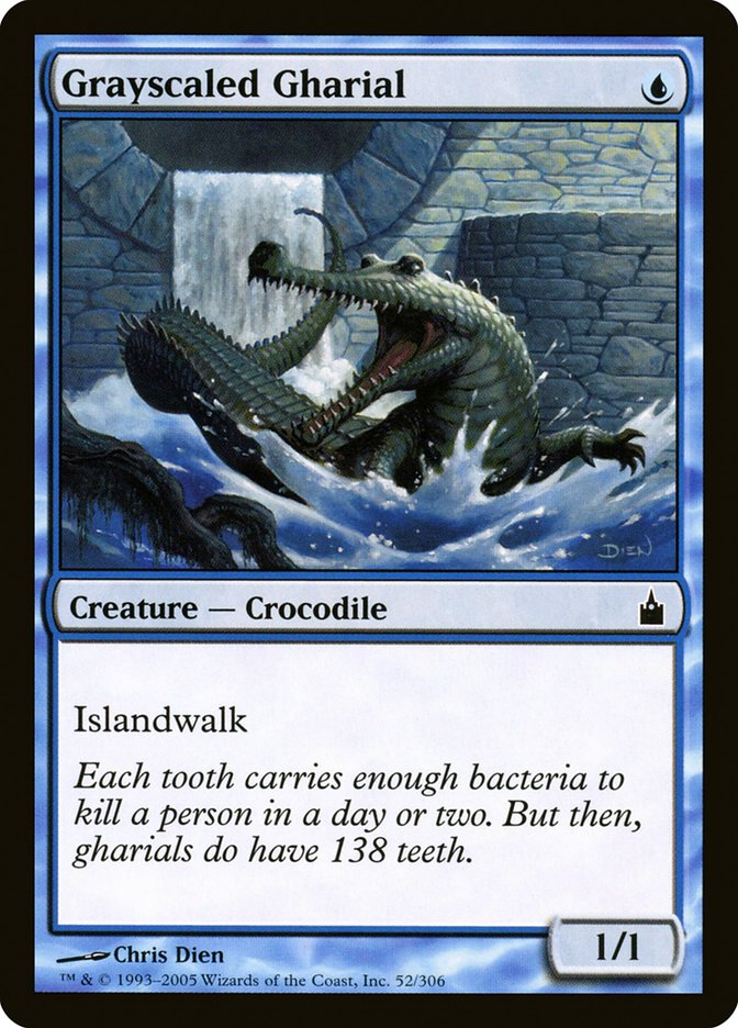 Grayscaled Gharial [Ravnica: City of Guilds] (RAV 52)