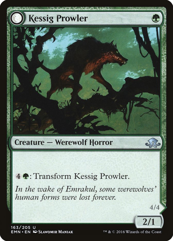Kessig Prowler // Sinuous Predator [Eldritch Moon] (EMN 163)