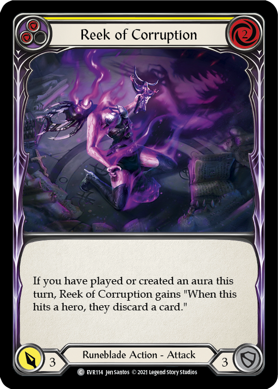 Reek of Corruption (Yellow) [EVR114] 1st Edition Rainbow Foil