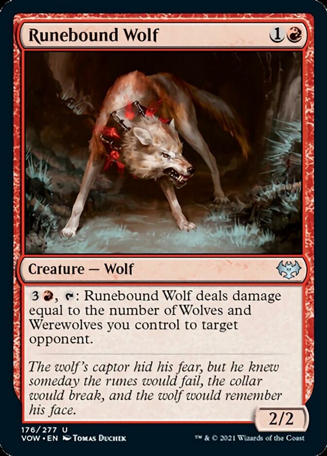 Runebound Wolf [Innistrad: Crimson Vow] (VOW 176)